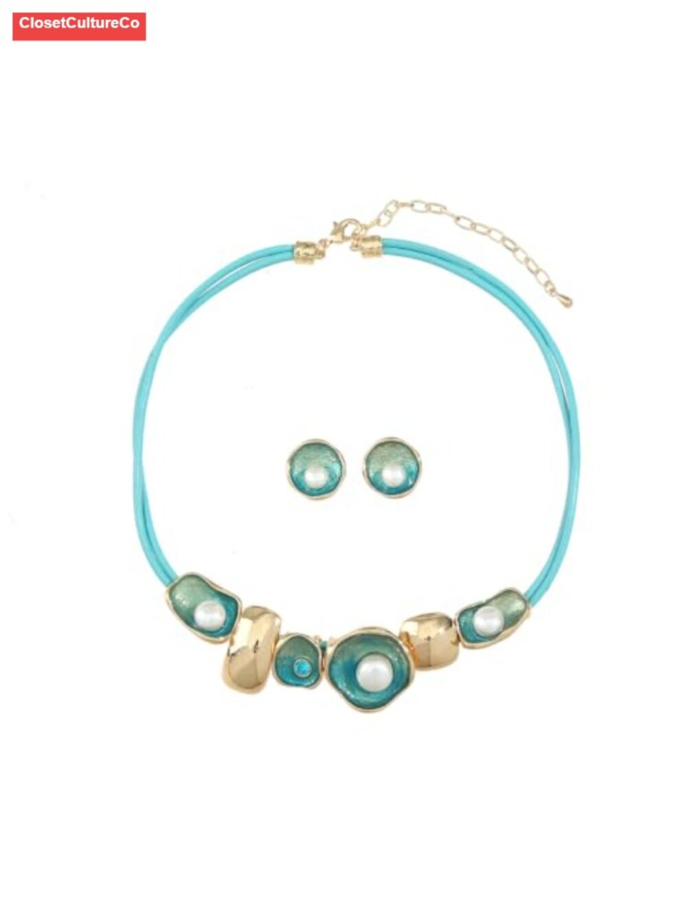 Chunky Statement Jewelry Set Ocean Seashell Choker Necklaces Earrings Women